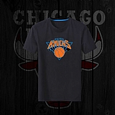Men's Knicks Fresh Logo Black Short Sleeve T-Shirt FengYun,baseball caps,new era cap wholesale,wholesale hats